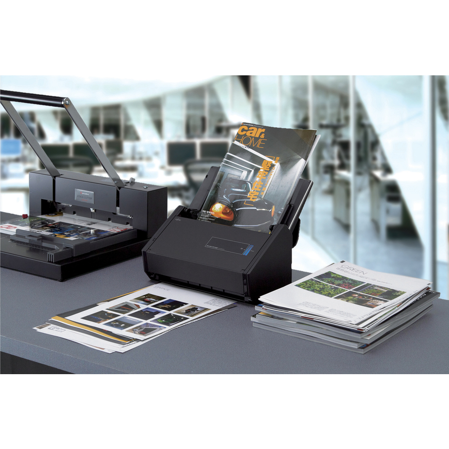 Fujitsu ScanSnap iX500 desktop document scanner for PC and Mac, 25 PPM — life-style view