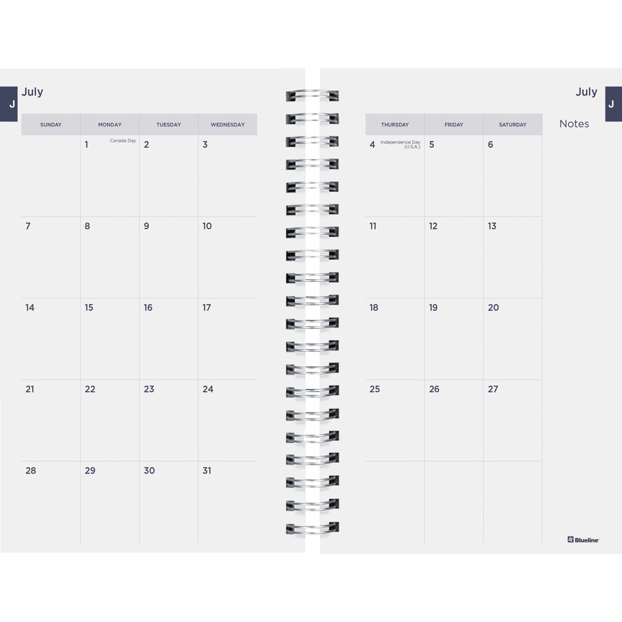 Picture of Blueline Weekly/Monthly Academic Planner - Black & White Design