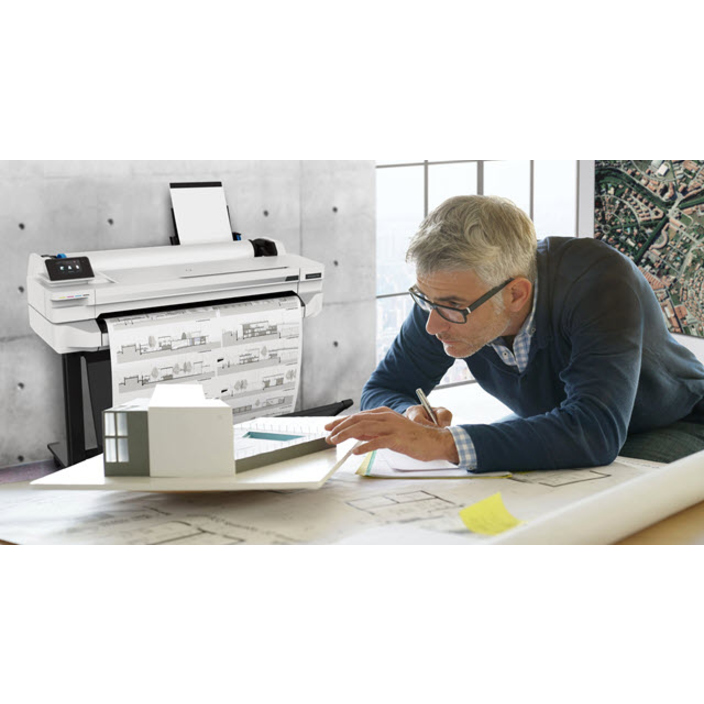 HP Designjet T500 T530 Inkjet Large Format Printer - 36" Print Width - Color