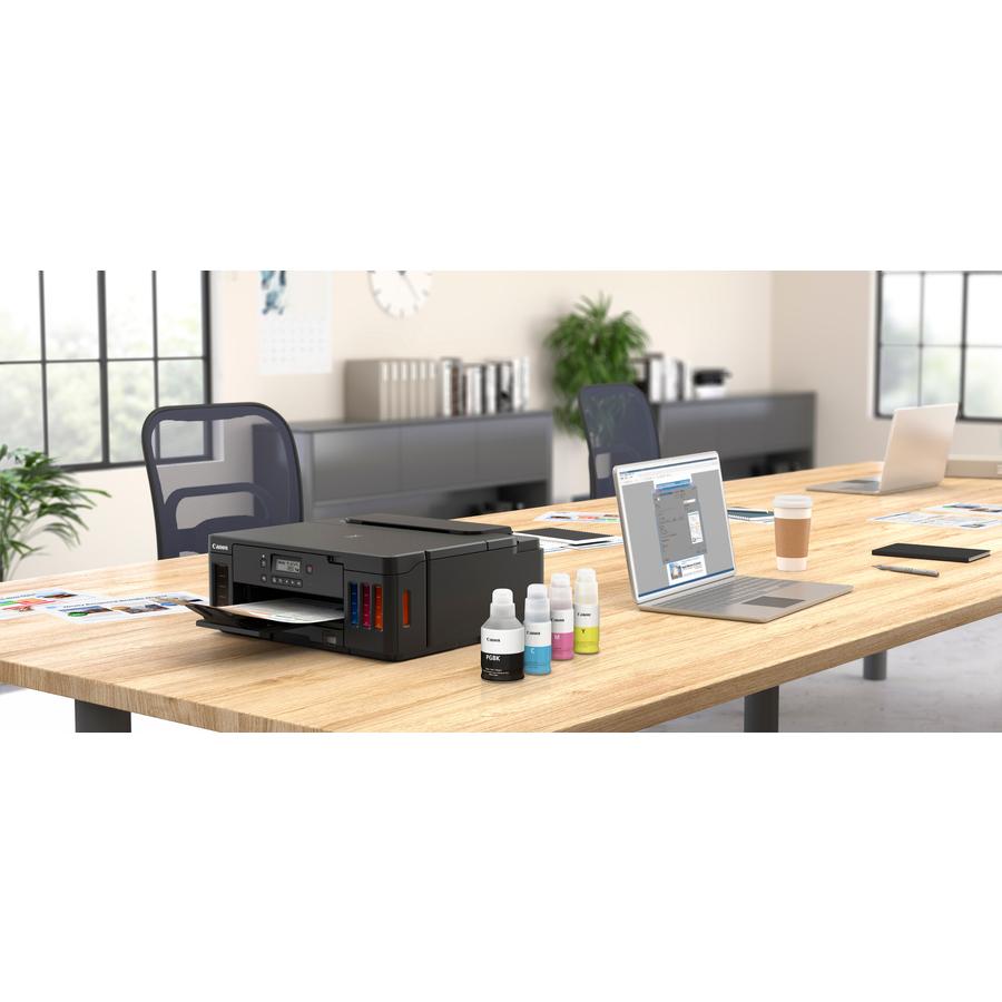 Canon PIXMA G G6020 Inkjet Multifunction Printer-Color-Copier/Scanner-4800x1200 dpi Print-Automatic Duplex Print-5000 Pages-350 sheets Input-Color Flatbed Scanner-1200 dpi Optical Scan-Wireless LAN-Wireless PictBridge-Mopria-Canon PRINT Business