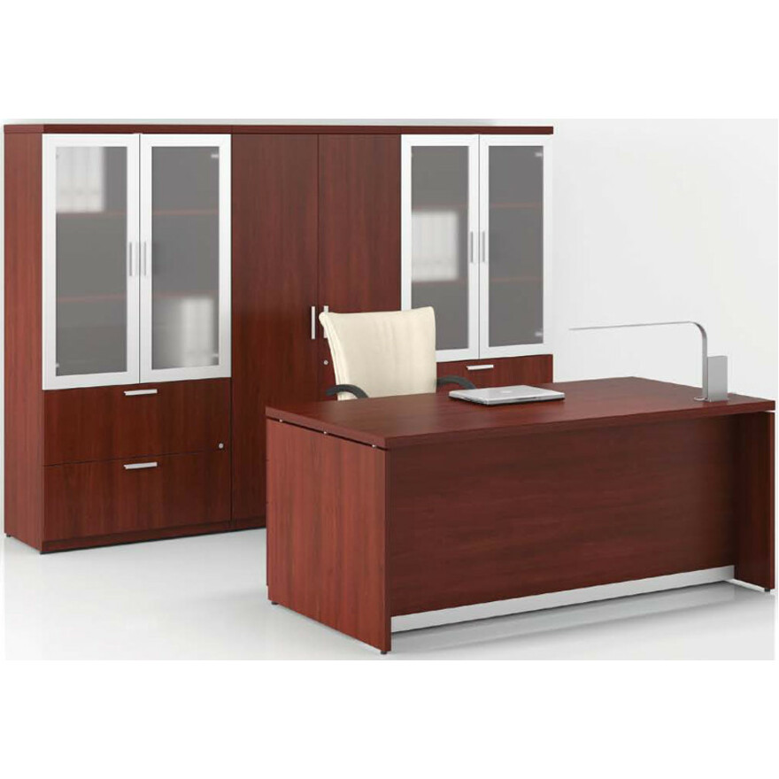 Lacasse Morpheo 48" Rectangular Table - 48" x 24" x 29.4" - Finish: Hazelnut, Snow