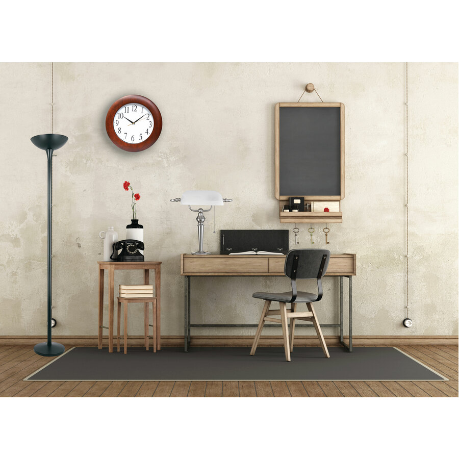 Universal Wall Clock - Analog - Quartz - White Main Dial - Cherry Case - Wood