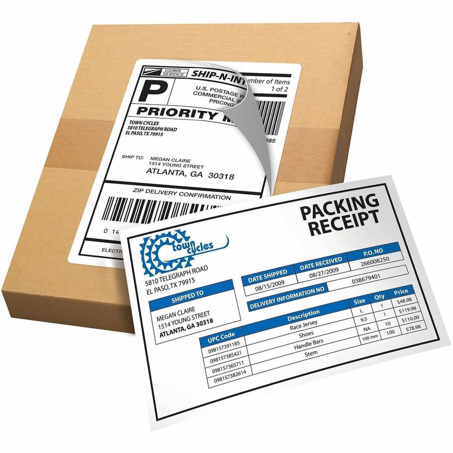Picture of Avery&reg; TrueBlock Paper Receipt Shipping Labels
