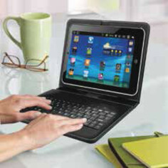 SUPERSONIC SC-310KB tablet keyboard and case for 10 inch tablet — life-style view