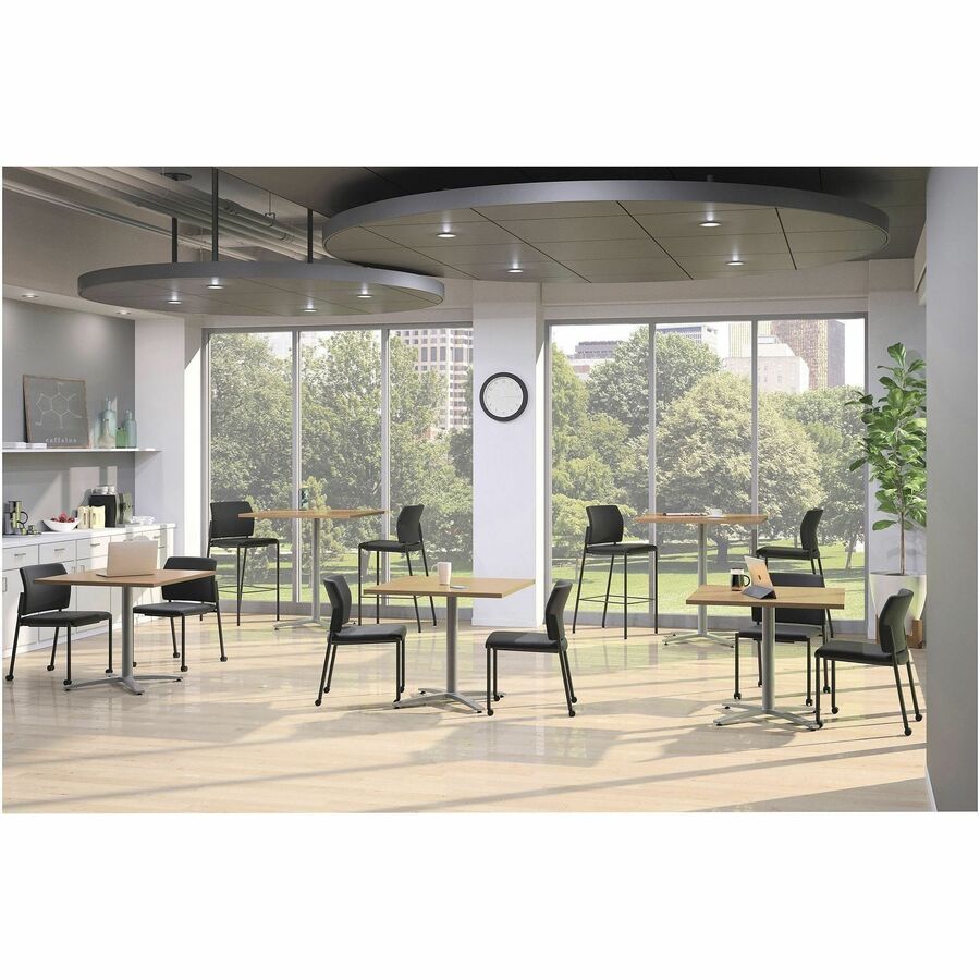 HON Between HBTTX30L Table Base - Cafeteria, Breakroom - Textured Silver - 1 Each