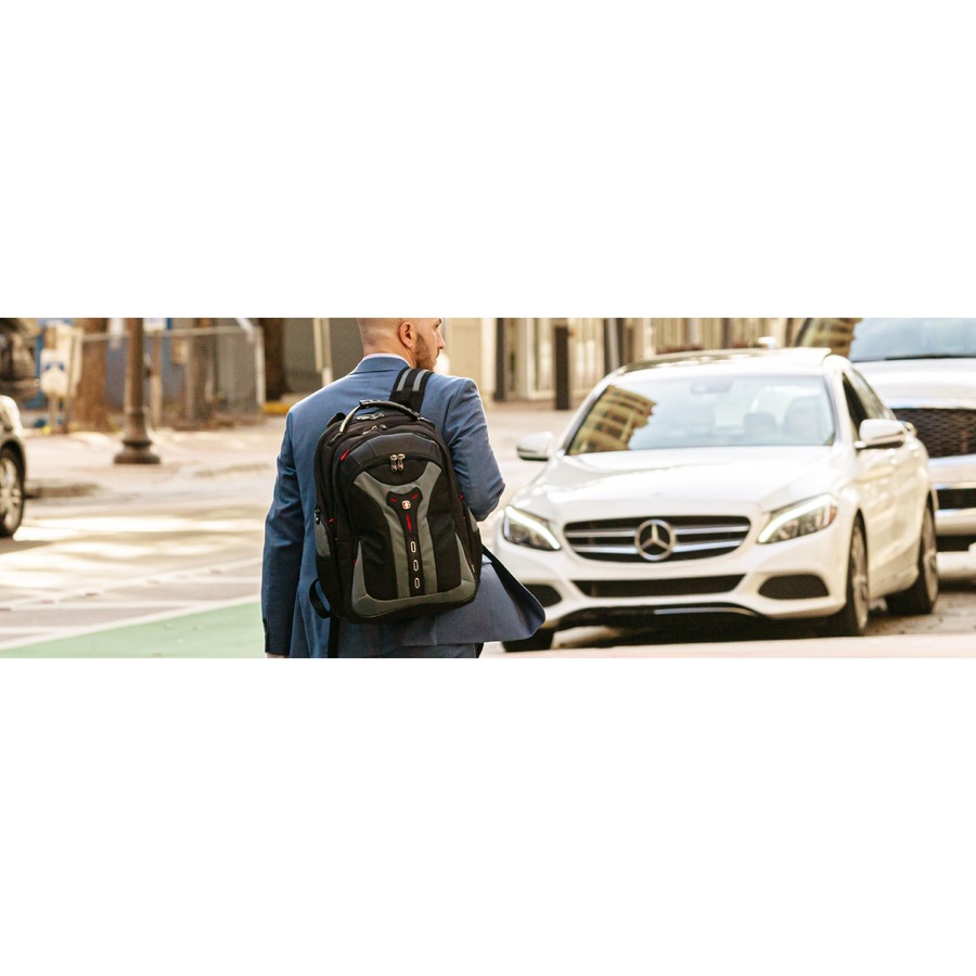 WENGER & SWISSGEAR BY GROUP III WENGER PEGASUS BLACK BACKPCK FITS 17IN LAPTOP GA-7306-06F00 — life-style view