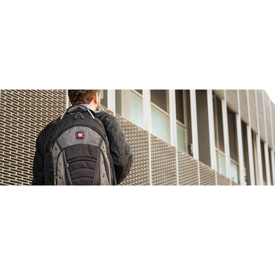 WENGER & SWISSGEAR BY GROUP III WENGER SYNERGY GREY BACKPACK FITS 16IN LAPTOP GA-7305-14F00 — life-style view