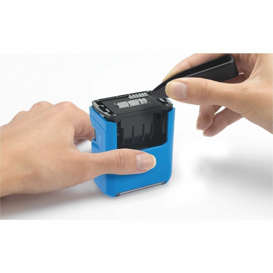 Trodat Do-it-Yourself Date Stamp - Date Stamp - 2 Characters/Line - 1" Impression Width x 1.63" Impression Length - 10000 Impression(s) - Assorted - Recycled - 1 Each