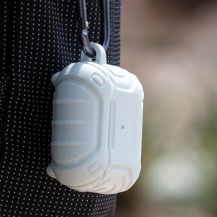 GEAR4 Apollo Snap Apple AirPods 3 white protective case — life-style view