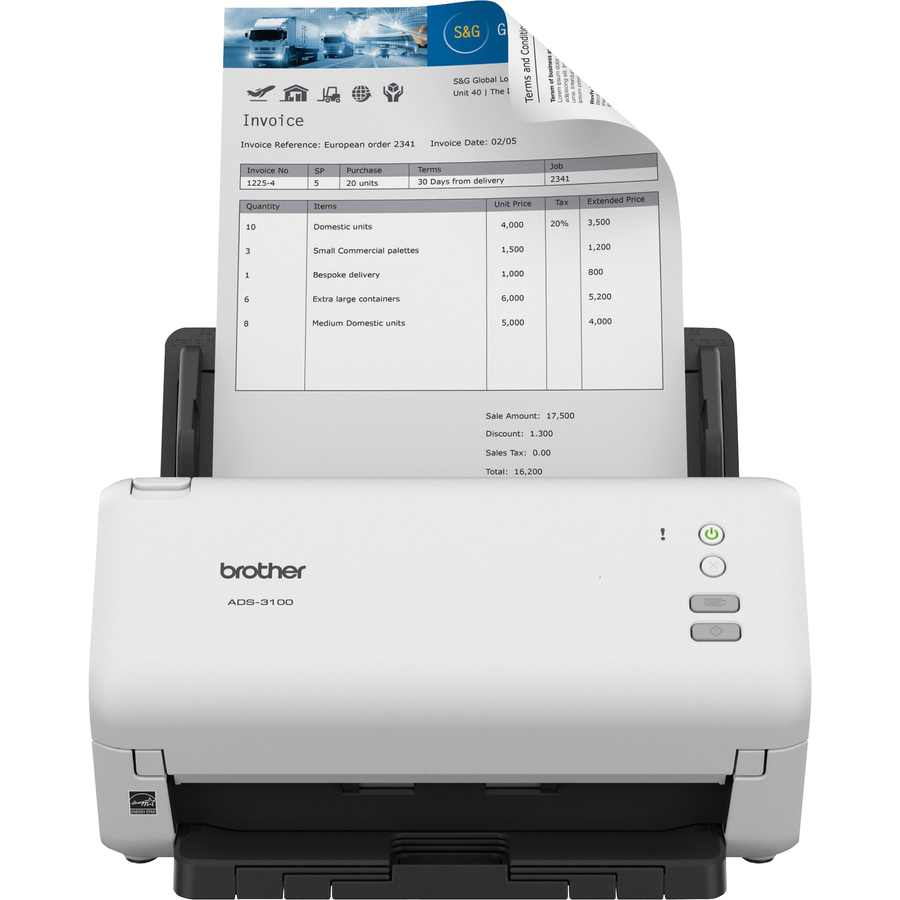 Brother ADS-3100 Sheetfed Scanner - 600 x 600 dpi Optical