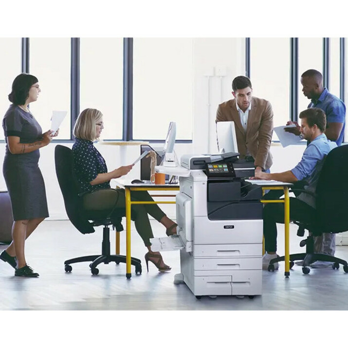 Xerox AltaLink C7130 color multifunction printer with dual trays and single-pass DADF — life-style view