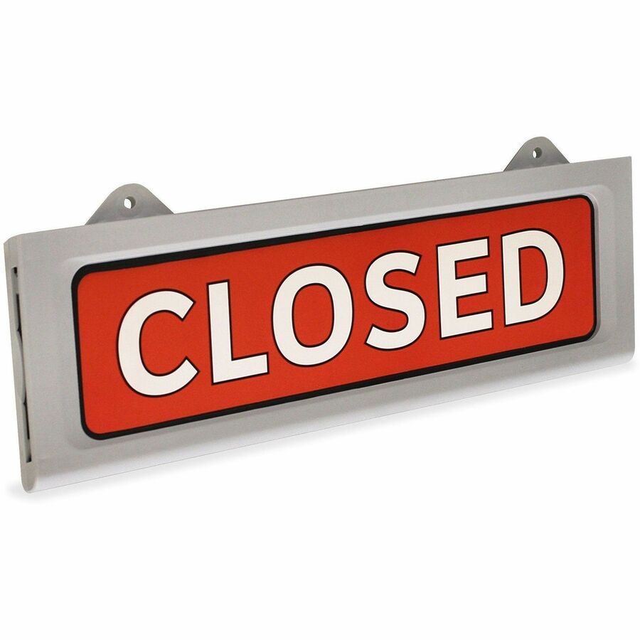 COS098221 - Message sign conveniently displays customized messages. Included molded letters and numbers are lightweight and easy to change. Included business hours insert provides a convenient way to display store hours.