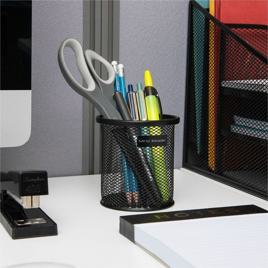 EMSCLIPMESH3BLK - Multi-Purpose Desk Organizer Set helps keep your desk neat and organized. Metal mesh organizers provide ample space for pens, pencils, highlighters and other small desk accessories. Versatile organizers also store makeup accessories, kitchen items or utensils. Modern design seamlessly complements any decor.