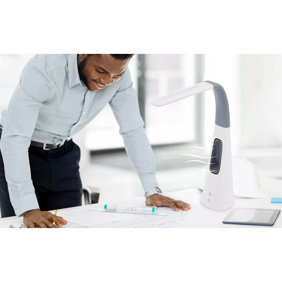 Picture of Bostitch LED Desk Lamp with Bladeless Fan, Green