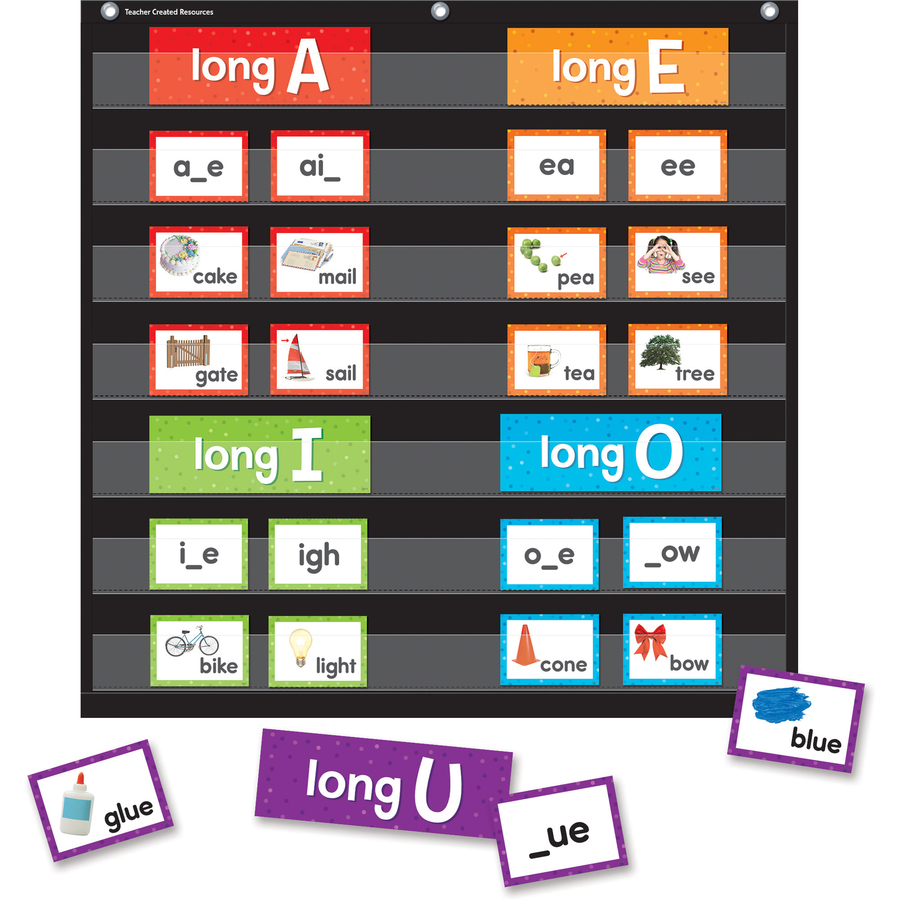 Picture of Teacher Created Resources Long Vowels Pocket Chart Cards