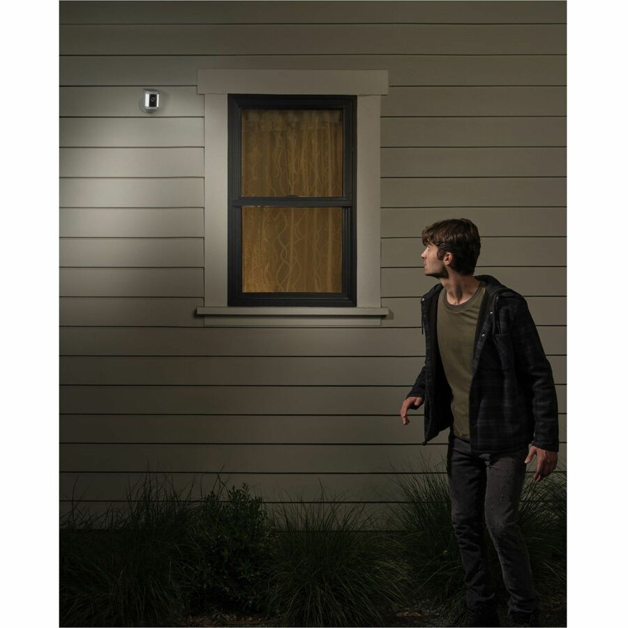 RING SPOTLIGHT CAM PLUS - PLUG-IN - WHITE — life-style view
