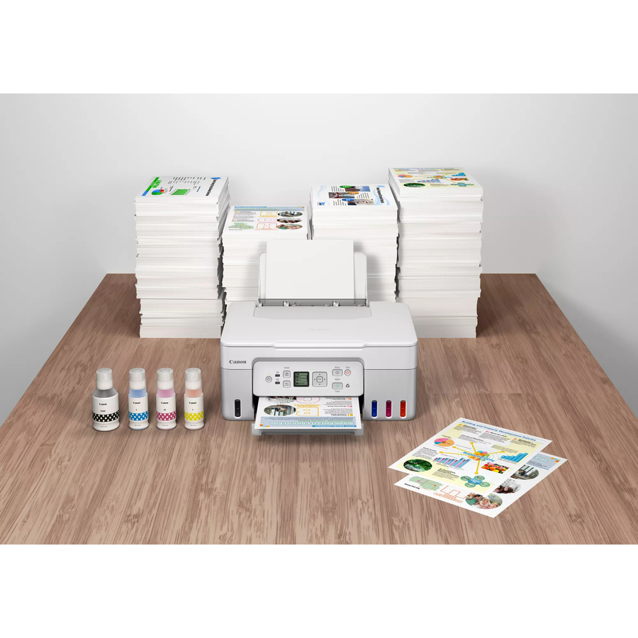 Canon PIXMA G3270 Wireless MegaTank Inkjet Multifunction Printer - Color - White