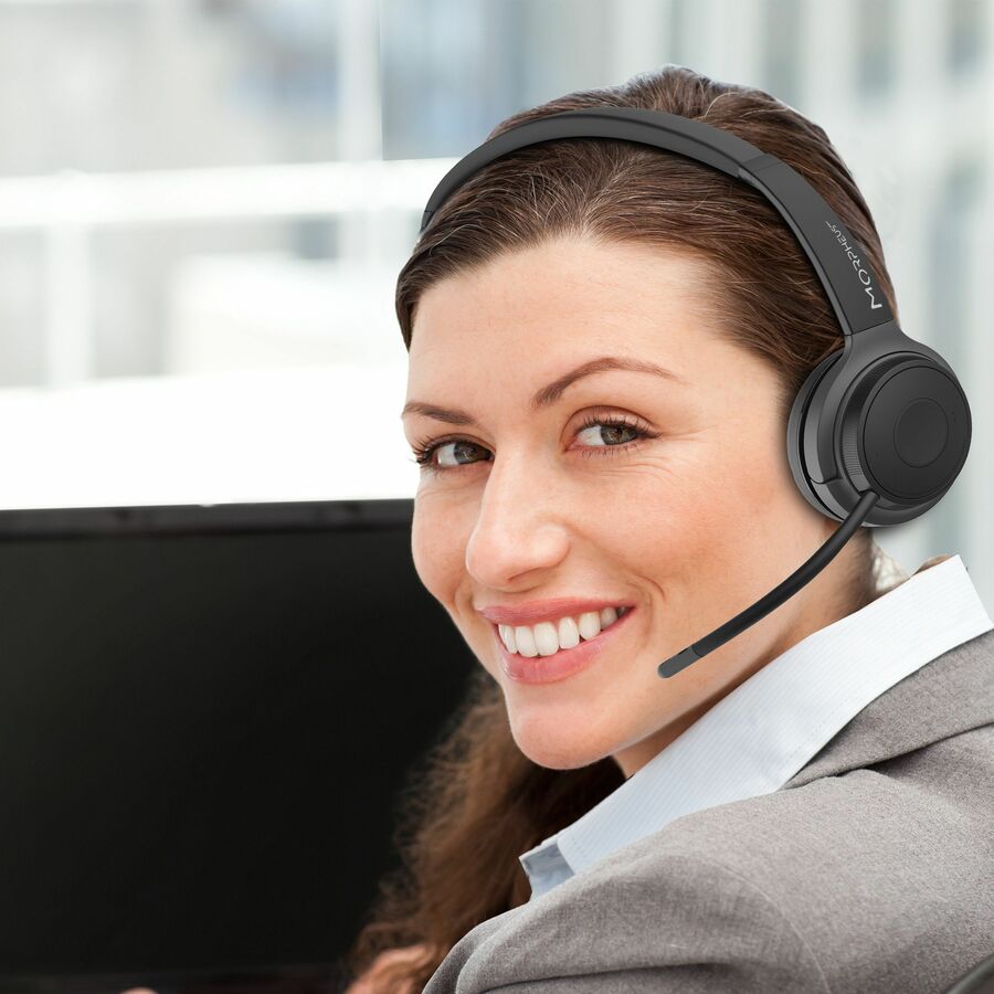 Morpheus 360 HS6200MBT wireless mono headset with detachable boom microphone — life-style view