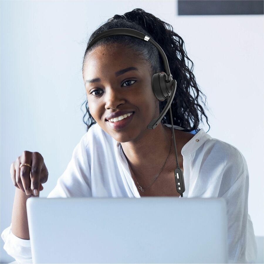 Morpheus 360 Connect USB mono headset with noise-canceling boom microphone — life-style view