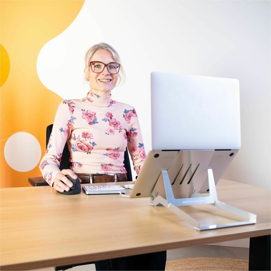 LAPTOP HOLDER R-GO RISER BASIC, FOLDABLE — life-style view