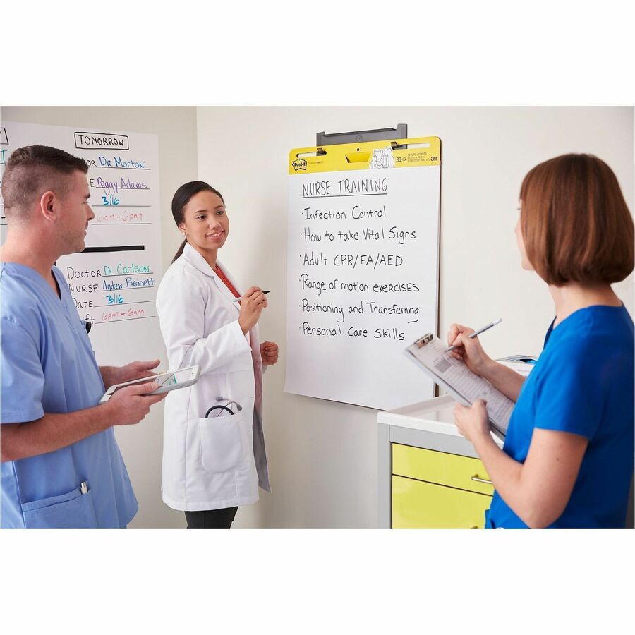 Post-it® Super Sticky Easel Pad - 25" x 30" Sheet Size - White Cover - 8 / Pack