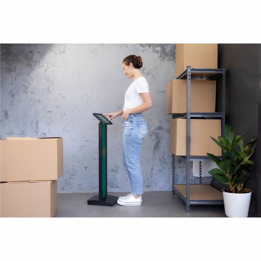 IPAD 10TH-11TH (A16) GEN SWELL ENCLOSURE BRANDABLE FLOOR STAND BLACK — life-style view