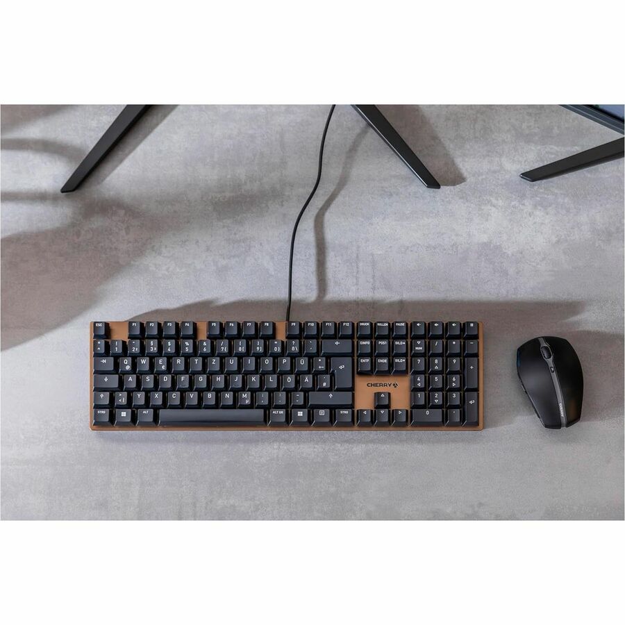 CHERRY KC 200 MX-Wired Keyboard - MX2A SILENT RED - Black/Bronze Housing