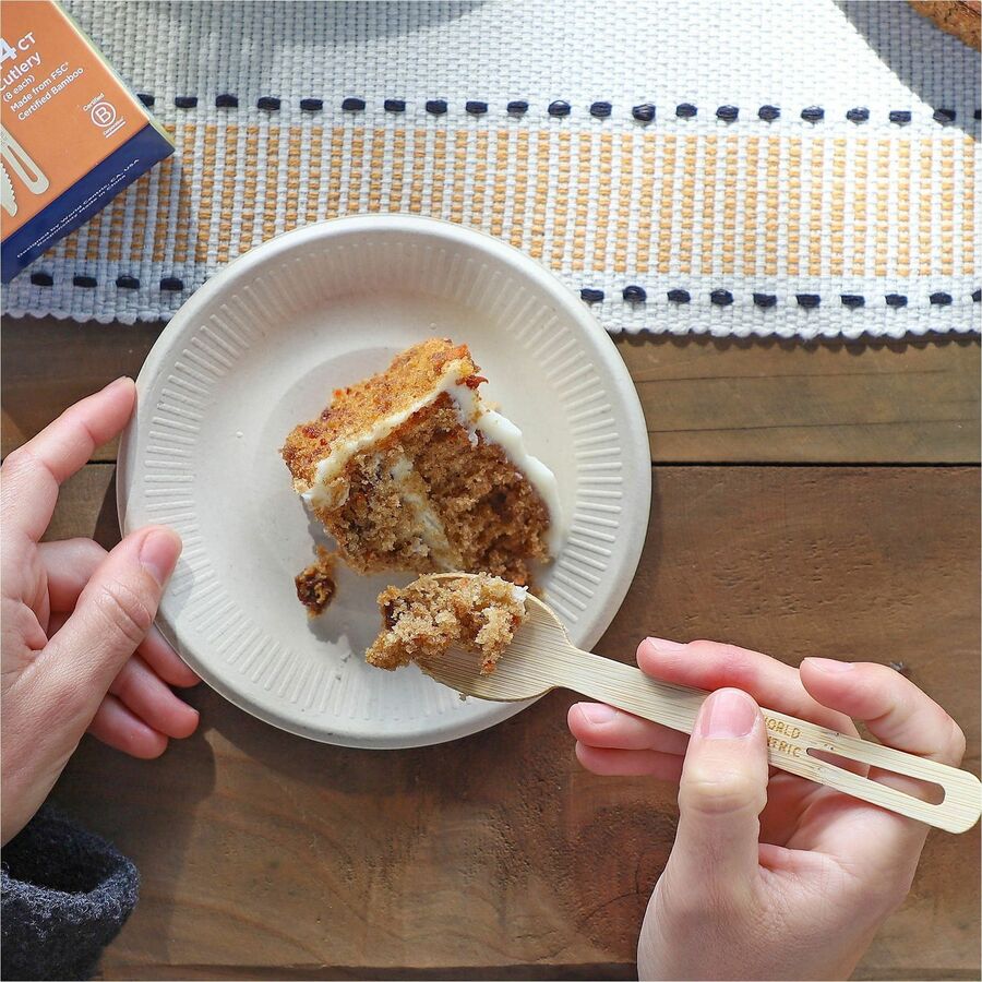 World Centric Compostable Bamboo Cutlery - Spoon - Spoon - Food - Bamboo - Natural - 2000 / Carton