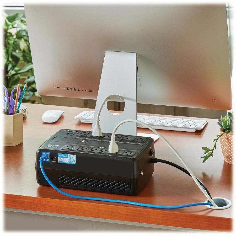 Eaton Tripp Lite Series 750VA 450W 120V Line-Interactive Cloud-Connected UPS with Remote Monitoring, 12 NEMA 5-15R Outlets (6 Surge + 6 Surge and Battery Backup), 5-15P Plug, Desktop