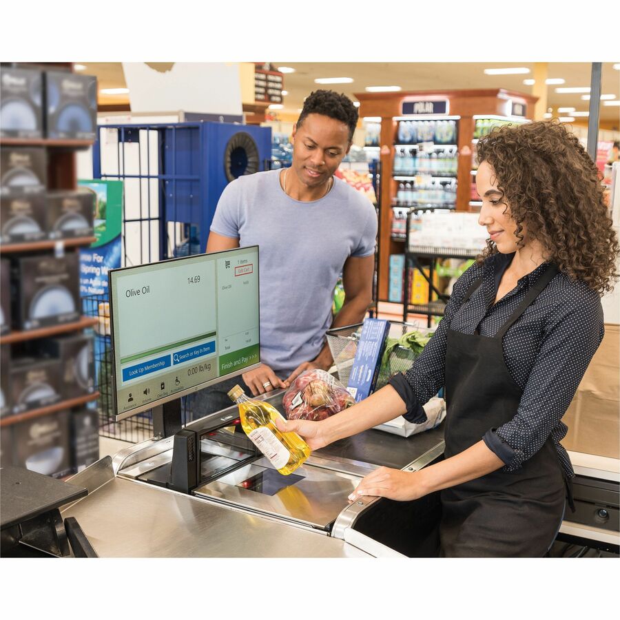 Zebra MX72-SR000WW countertop barcode scanner for point-of-sale checkout lanes — life-style view