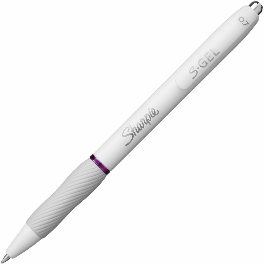 Sharpie S-Gel Pens - 0.7 mm Medium Pen Point - Retractable - Bold Jewel Ink - Gel-based - Pearl White Plastic Barrel - 4 / Pack