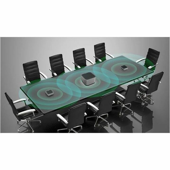 ROCWARE A10 smart conference speakerphone with USB wired connectivity for corporate meeting rooms — life-style view