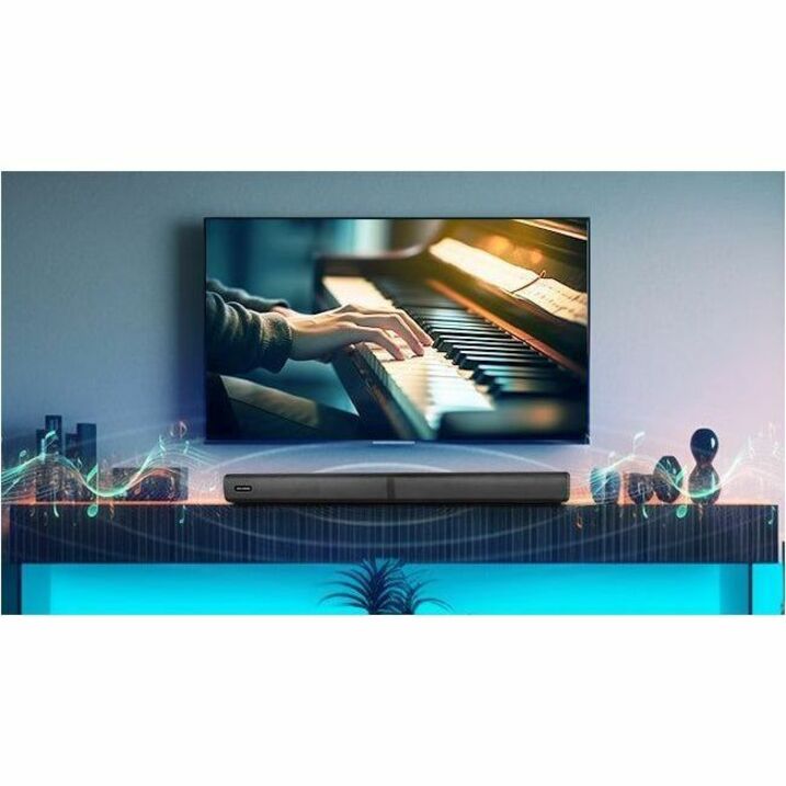 ROCWARE S22 Hi-Fi soundbar sound column active speaker for medium to large conference rooms — life-style view