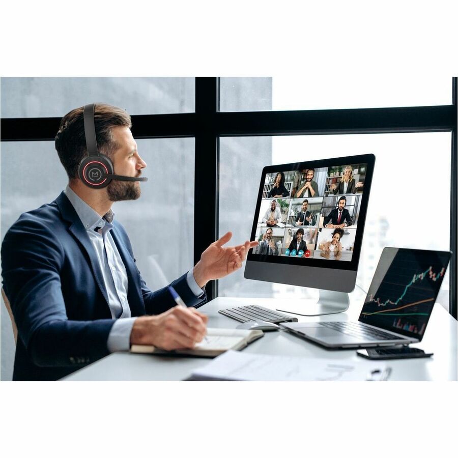 Morpheus 360 HS6750ANC Sanctuary wireless noise canceling headset with boom microphone — life-style view
