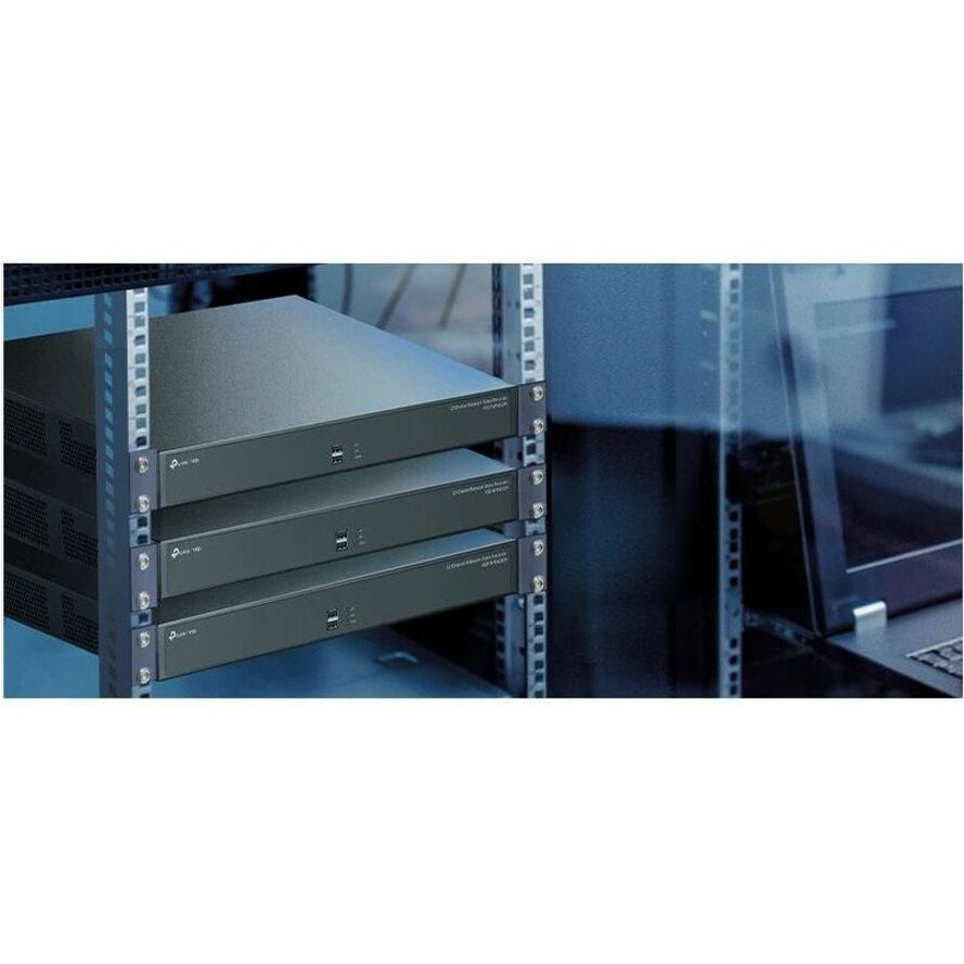 VIGI 32 Channel Network Video Recorder - SPEC: H.265+/H.265/H.264+/H.264, Up to 8MP resolution, 320Mbps Incoming Bandwidth, 320Mbps Outgoing Bandwidth, 32MP Decoding Capability, HDMI/VGA Independent Output, 4 SATA up to 64TB, 2 1000Mbps Ethernet Ports, 2 USB 2.0, 1 USB 3.0, 100-240V AC/1.5A; FEATURE: Auto Initialization, Smart Detection Configuration & Alarm, Two-Way Audio, 32-Channel Live View, 4K HDMI Video Output, 16-Channel Synchronous Playback, Streamlined Setup, ONVIF, Remote Monitoring, VIGI App, Web, GUI, VMS, VIGI Config Tool — life-style view