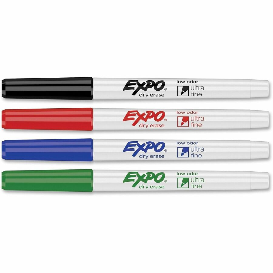 Expo Ultra Fine Tip Dry Erase Markers - Ultra Fine Marker Point - Erasable - Assorted Ink - Alcohol Based/ - 4 / Set