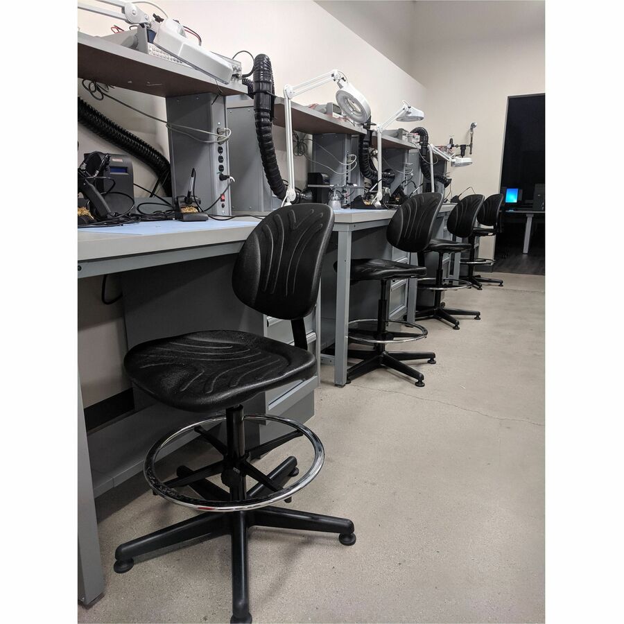 BEVCO Everlast Series Chair - Black Seat Color - Polyurethane Seat Material - Black Back Color - High Back - 5-star Base - 1 Each