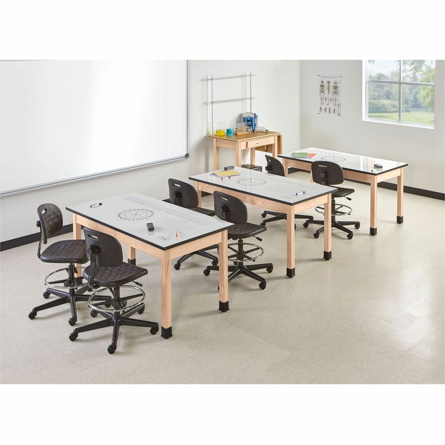 BEVCO Breva Series Chair - Polyurethane Seat Material - 5-star Base - Black - 1 Each