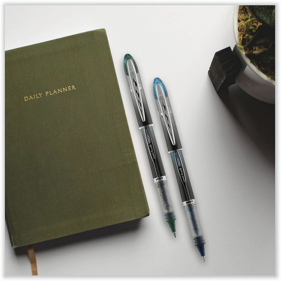 uniball™ Vision Elite Refill - 0.80 mm , Bold Point - Assorted, Black, Blue Ink - Super Ink, Fraud Resistant, Fade Resistant, Water Resistant, Washable, Smooth Flowing Ink, Tungsten Carbide Ball - 2 / Pack