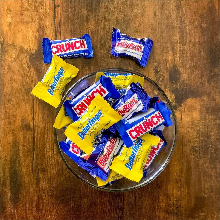 Green Rabbit Butterfinger Minis Variety Pack - Butterfinger, Crunch, Baby Ruth - Individually Wrapped, No Artificial Color, No Artificial Flavor - 2.23 lb - 100 / Carton