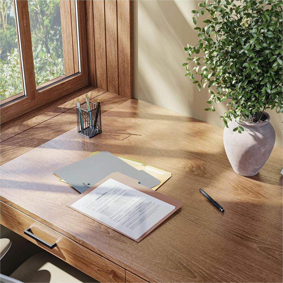 Image of Smead 1/3 Tab Cut Letter Top Tab File Folder - 8 1/2" x 11" - 225 Sheets Capacity - 1" Expansion - 1 Pocket - Top Tab Location - Assorted Tab Position - Poly - Assorted - Durable, Tear Resistant, Water Resistant, Front Pocket - 30 / Box