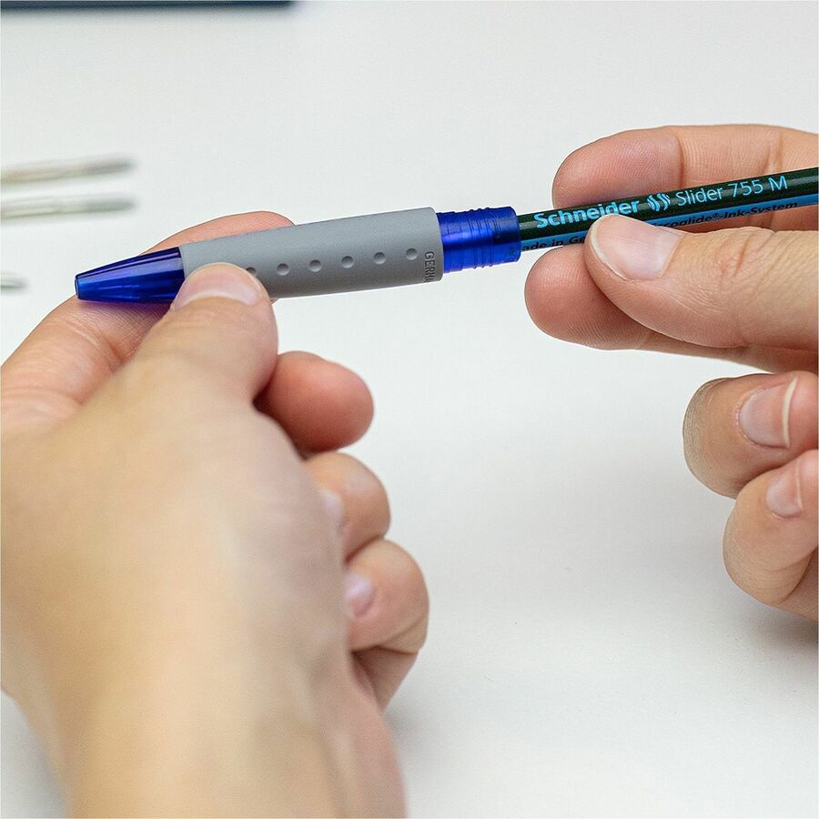 Rediform Schneider Slider 755 XB (ExtraBroad) Pen Refills - 1.40 mm , Extra Broad Point - Black Ink - Water Proof, Quick-drying Ink, Smooth Writing, Wear Resistant, Stainless Steel Tip, Smudge Proof, Metal Tip, Smooth Gliding Ink, Smear Resistant - 1 / Ea