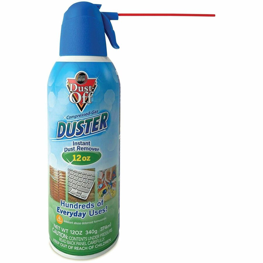 Dust-Off Compressed-Gas Duster - For Office, Keyboard, CPU, Notebook, Desk, Home, Window - 1 Each