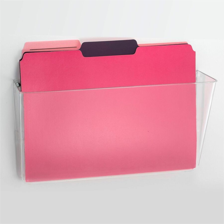 Business Source Expandable Pocket File System - 7" Height x 13" Width x 4" Depth - Interlockable, Expandable - Clear