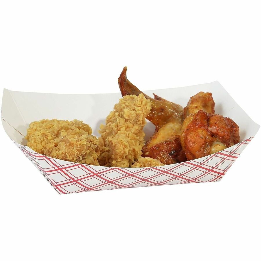 Genuine Joe Paper Food Tray - Food - Disposable - Multi - Paper Body - 1 Carton