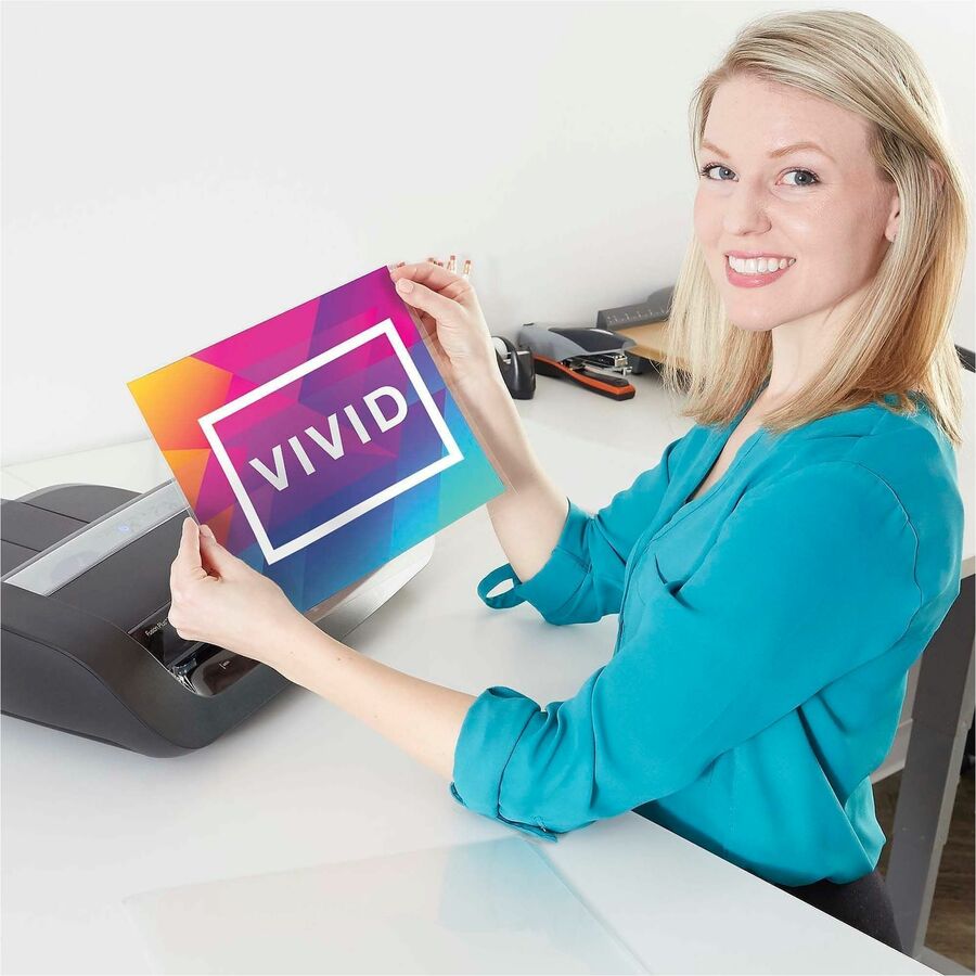 GBC ID Badge Thermal Laminating Pouches - Laminating Pouch/Sheet Size: 2.62" Width x 3.87" Length x 5 mil Thickness - Glossy - for ID Badge, Document - Clear - Polyester - 100 / Box