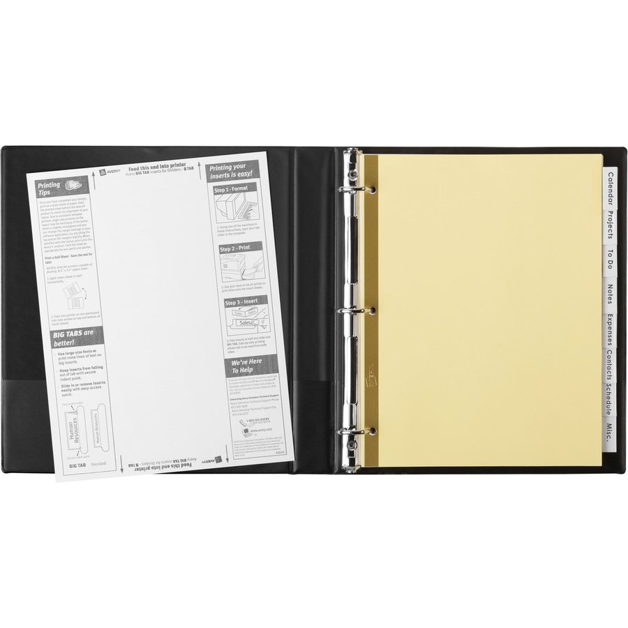 Picture of Avery&reg; Big Tab Insertable Dividers - Reinforced Gold Edge