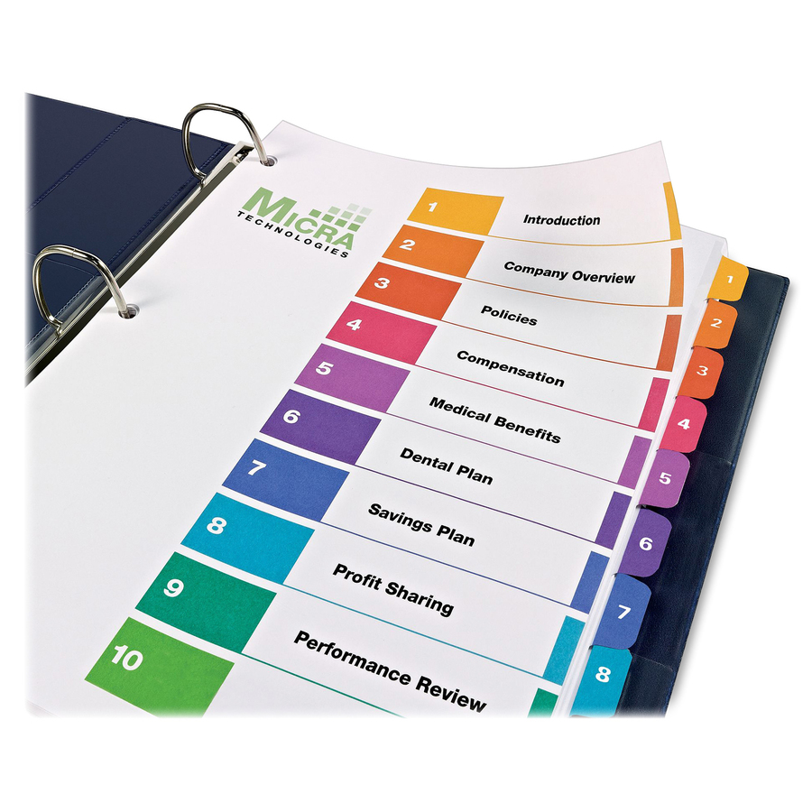 thumbnail image 2 of Avery Ready Index Customizable Table Of Contents Dividers - Organize Binders & Documents 2 of 11
