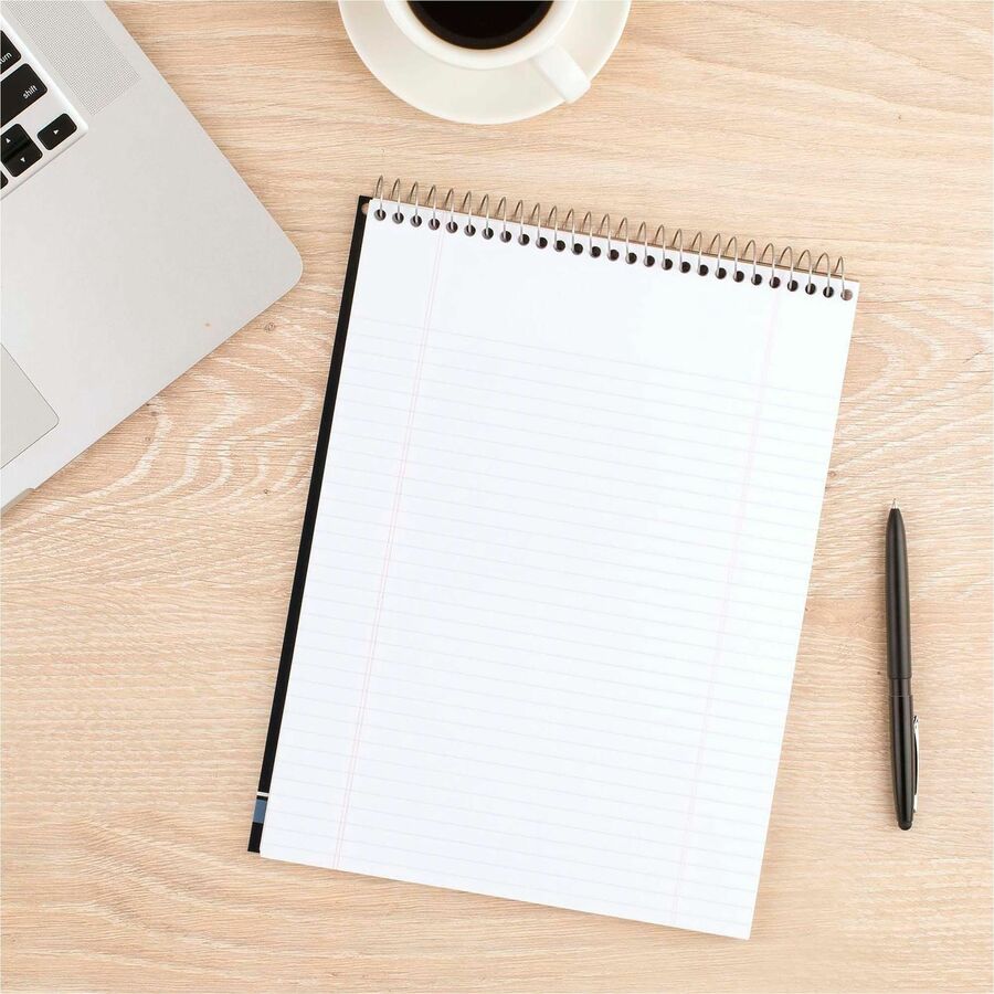 Mead Premium Wirebound College Ruled Legal Pads - 70 Sheets - Spiral - 20 lb Basis Weight - 8 1/2" x 11 3/4" Sheet Size - White Paper - Micro Perforated, Heavyweight, Stiff-back, Spiral Lock - 1 Each - Kennedy Office