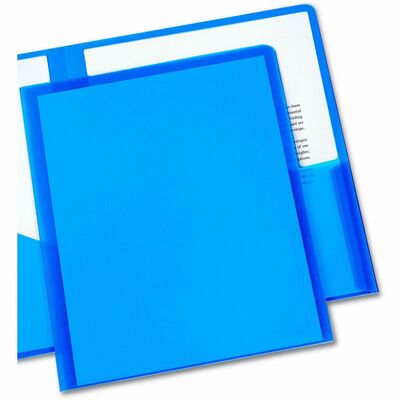 plastic folder with two pockets